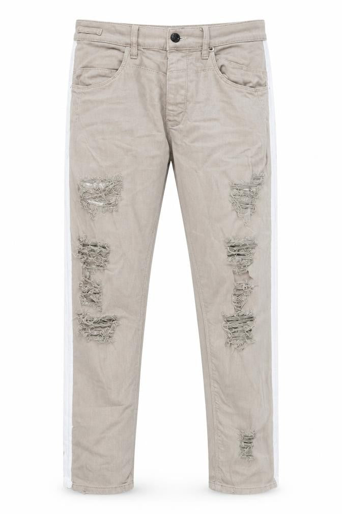 Sons Of Heroes Womens Beige Cotton Straight Jeans Size 31 in L26 in Regular Zip - Pockets