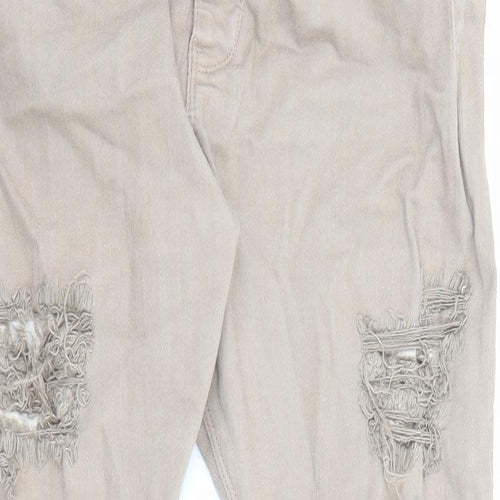 Sons Of Heroes Womens Beige Cotton Straight Jeans Size 31 in L26 in Regular Zip - Pockets