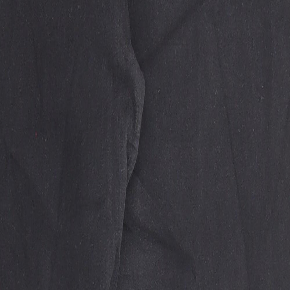 F&F Womens Black Cotton Straight Jeans Size 14 L28 in Regular Zip