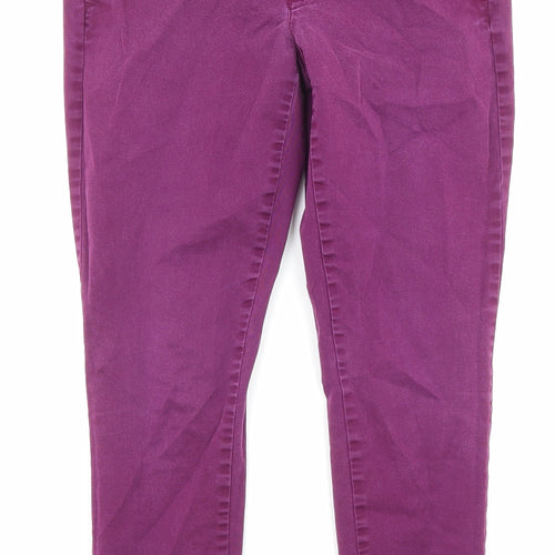 Gap Womens Purple Cotton Straight Jeans Size 6 L26 in Regular Zip - Pockets