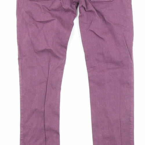 Mih Jeans Womens Purple Cotton Straight Jeans Size 28 in L29 in Regular Zip - Pockets