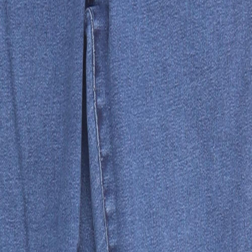 Denim & Co. Womens Blue Cotton Skinny Jeans Size 12 L26 in Regular Zip - Pockets