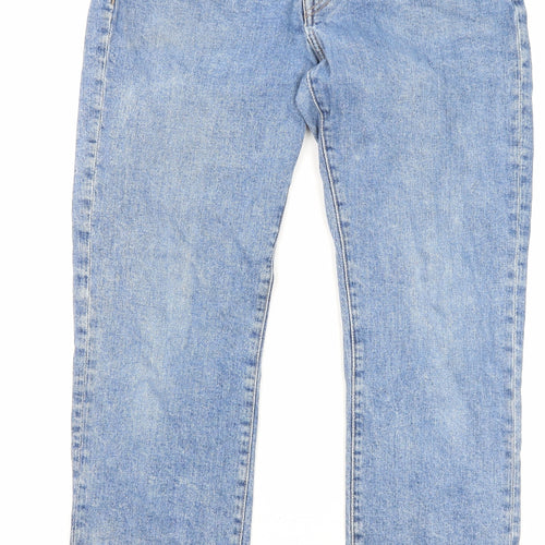 H&M Mens Blue Cotton Straight Jeans Size 31 in L32 in Regular Zip - Pockets