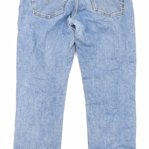 H&M Mens Blue Cotton Straight Jeans Size 31 in L32 in Regular Zip - Pockets