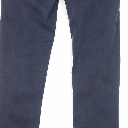 Zara Womens Blue Cotton Skinny Jeans Size 27 in L30 in Regular Zip - Pockets
