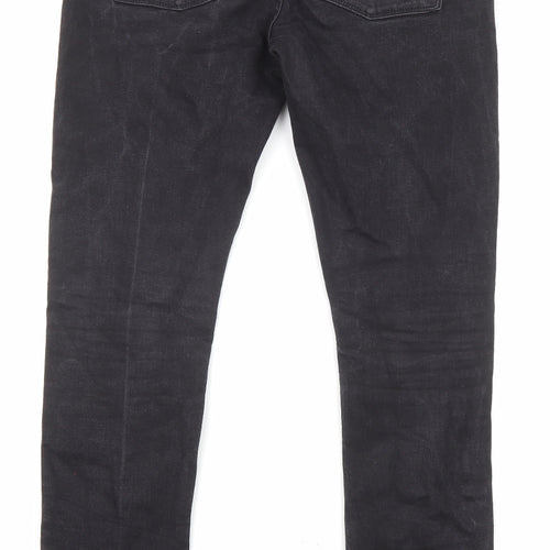 ASOS Mens Black Cotton Skinny Jeans Size 30 in L30 in Regular Zip - Pockets