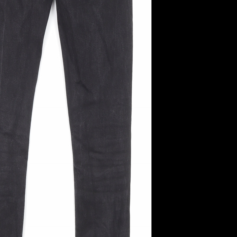 ASOS Mens Black Cotton Skinny Jeans Size 30 in L30 in Regular Zip - Pockets