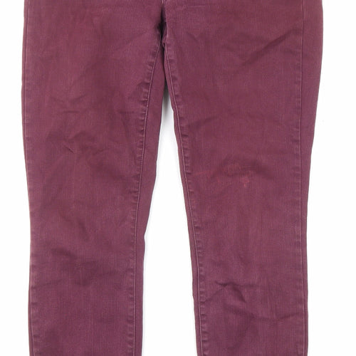 Gap Womens Purple Cotton Straight Jeans Size 28 in L28 in Regular Zip - Pockets