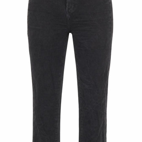 Denim & Co. Womens Black Cotton Straight Jeans Size 6 L24 in Regular Zip - Pockets