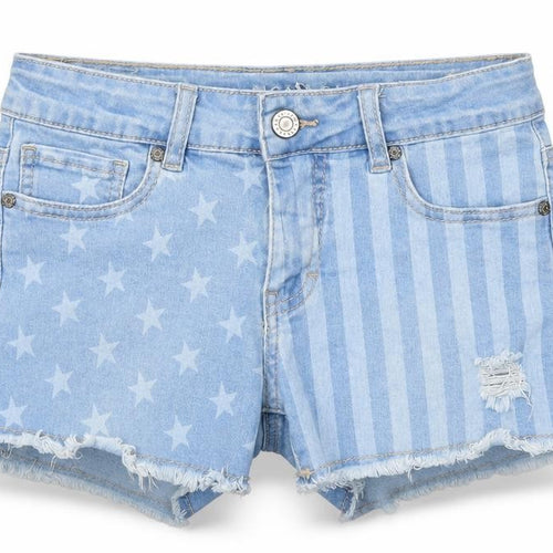 American Eagle Outfitters Girls Blue Cotton Boyfriend Shorts Size 14 Years Regular Zip - Pockets