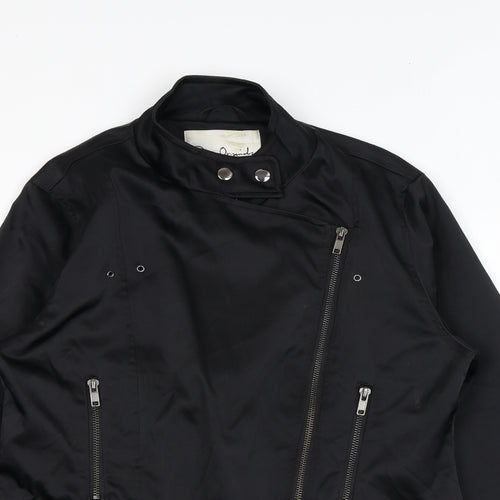 Pure Original Womens Black Biker Jacket Size 14 Zip