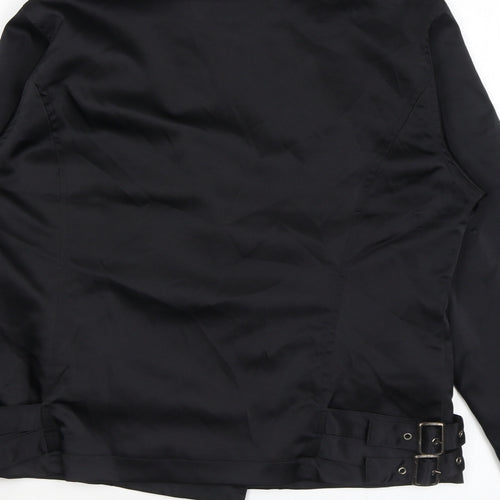 Pure Original Womens Black Biker Jacket Size 14 Zip