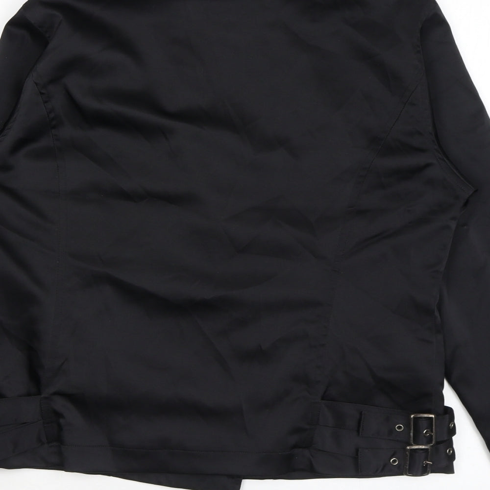 Pure Original Womens Black Biker Jacket Size 14 Zip