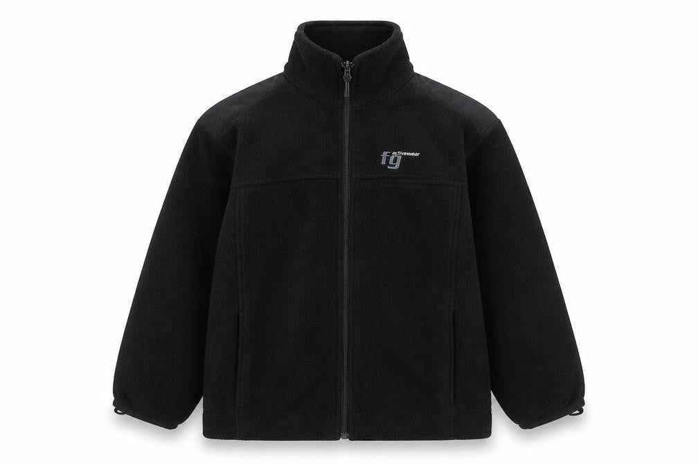 FG Activewear Boys Black Basic Jacket Jacket Size 8-9 Years Zip