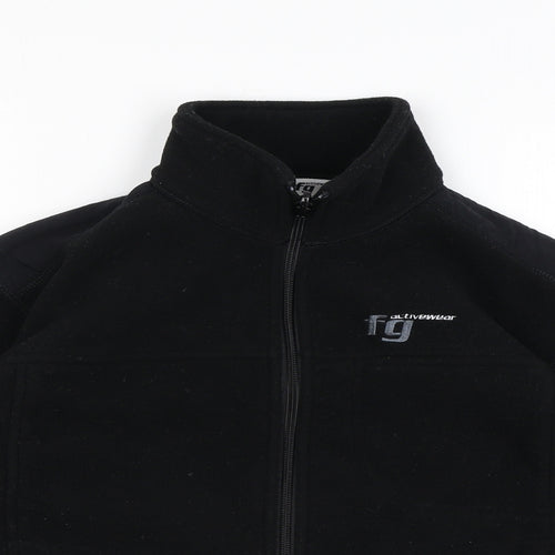 FG Activewear Boys Black Basic Jacket Jacket Size 8-9 Years Zip