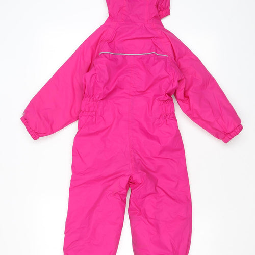 Trespass Girls Pink Ski Jacket Snowsuit Size 2-3 Years Zip
