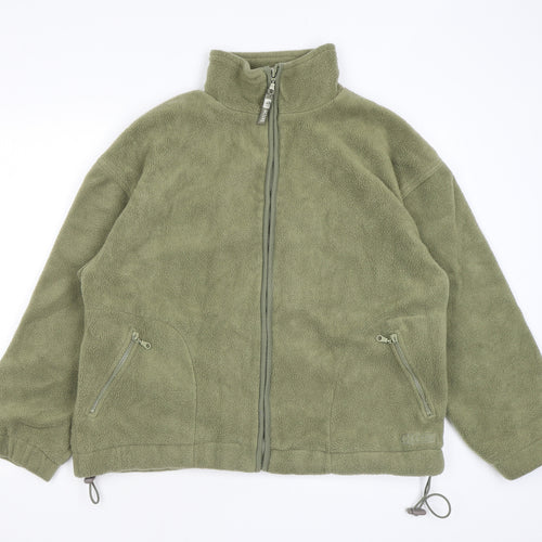 Active Womens Green Bomber Jacket Coat Size 14 Zip