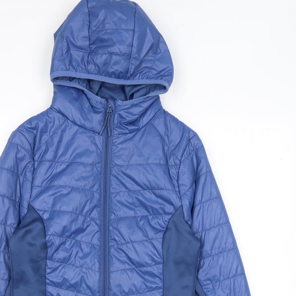 Mountain Warehouse Womens Blue Quilted Coat Size 8 Zip