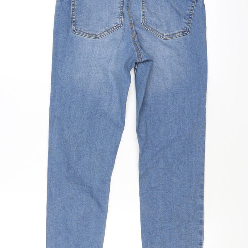 Denim & Co. Womens Blue Cotton Skinny Jeans Size 10 L26 in Regular Zip