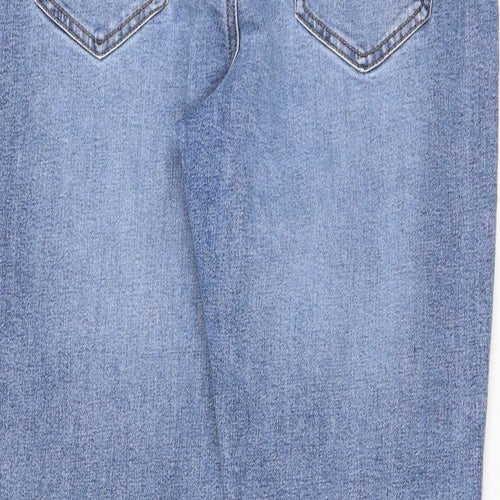 Denim & Co. Womens Blue Cotton Skinny Jeans Size 12 L26 in Regular Zip