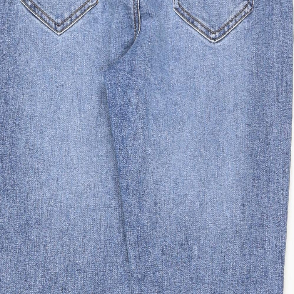 Denim & Co. Womens Blue Cotton Skinny Jeans Size 12 L26 in Regular Zip