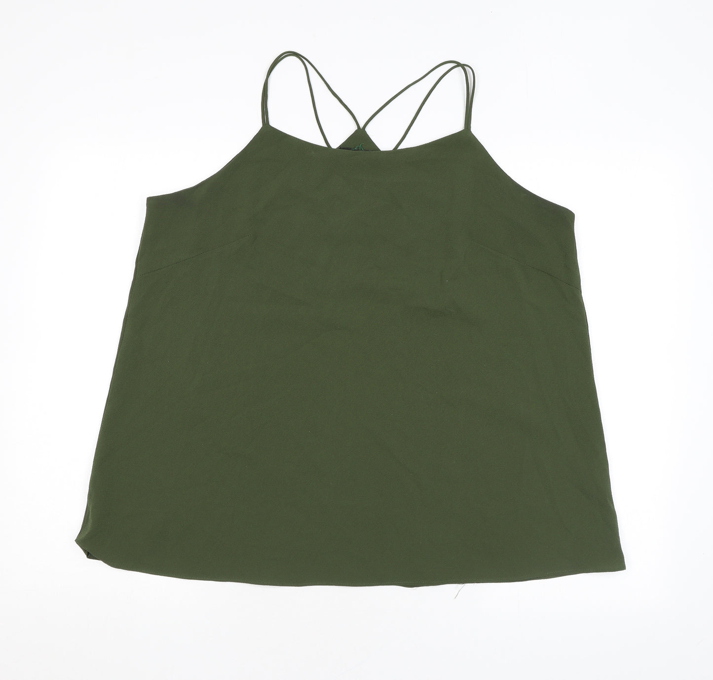 Quiz Womens Green Polyester Camisole Tank Size 18 Square Neck