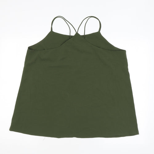 Quiz Womens Green Polyester Camisole Tank Size 18 Square Neck