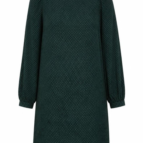 NEXT Womens Green Geometric Polyester T-Shirt Dress Size 8 Round Neck Button