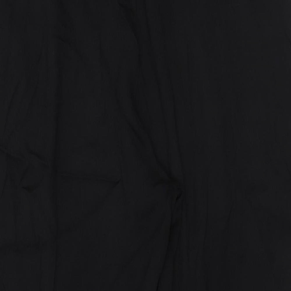 Kin Womens Black Viscose Trousers Size 14 L25 in Regular Zip