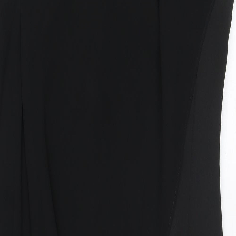 River Island Womens Black Polyester Bodycon Size 8 Round Neck Zip