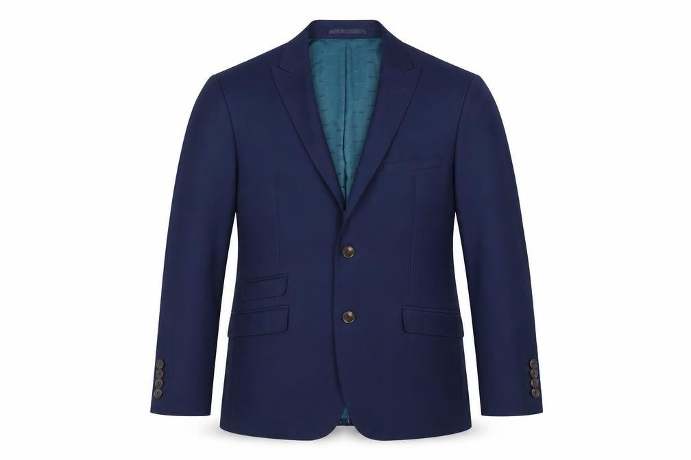 ONESIX5IVE5ive Mens Blue Polyester Jacket Suit Jacket Size 40 Regular