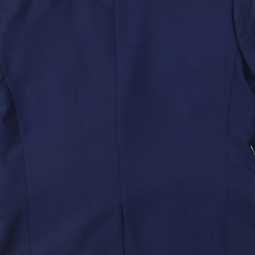 OneSix5ive Mens Blue Polyester Jacket Suit Jacket Size 40 Regular