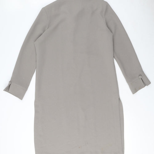 Mad Jak Designs Womens Grey Jacket Blazer Size M Button - Shoulder Pads