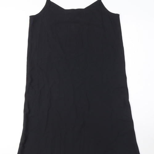 Uniqlo Womens Black Polyester Slip Dress Size XS V-Neck Pullover