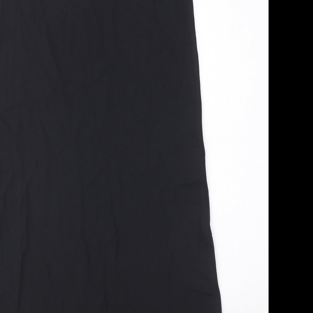 Uniqlo Womens Black Polyester Slip Dress Size XS V-Neck Pullover