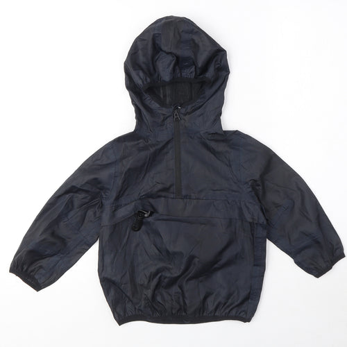 NEXT Boys Black Rain Coat Coat Size 3 Years Zip