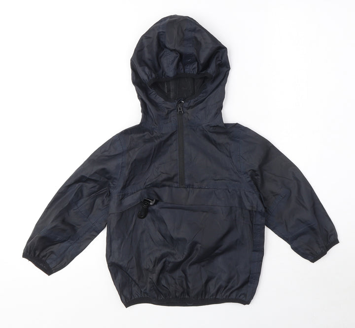 NEXT Boys Black Rain Coat Coat Size 3 Years Zip