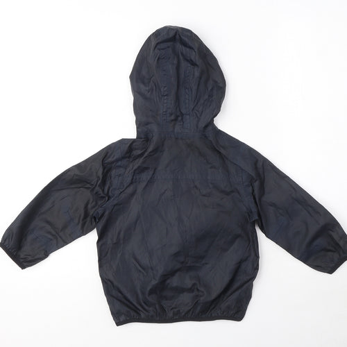 NEXT Boys Black Rain Coat Coat Size 3 Years Zip