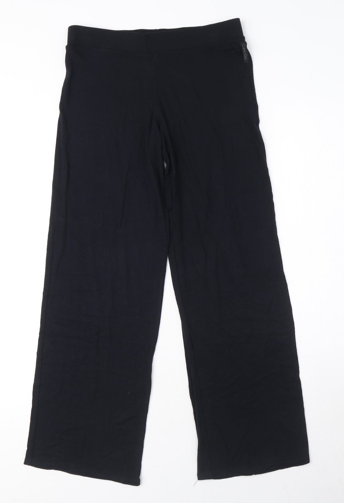 Calvin Klein Womens Black Solid Modal Top Pyjama Pants Size S - Logo