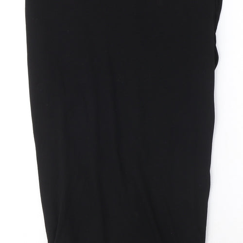 Matea Womens Black Rayon Peasant Skirt Size 10 - Ruched detail