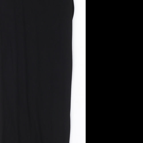 Matea Womens Black Rayon Peasant Skirt Size 10 - Ruched detail