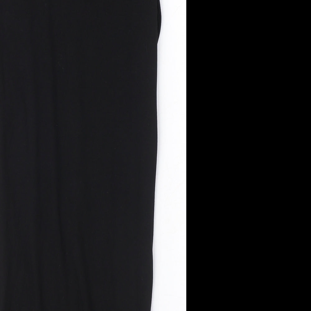 Matea Womens Black Rayon Peasant Skirt Size 10 - Ruched detail