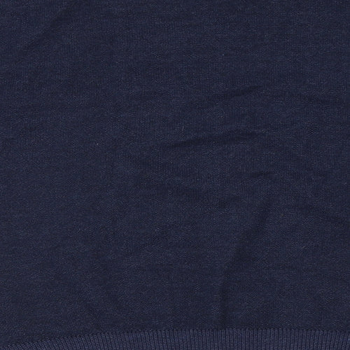 DG'S Mens Blue Crew Neck Argyle/Diamond Wool Pullover Jumper Size L Long Sleeve