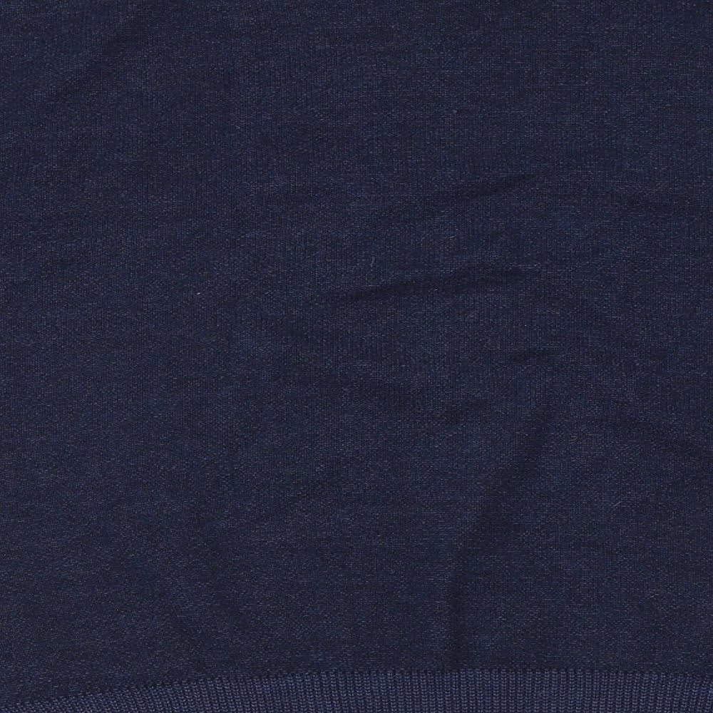 DG'S Mens Blue Crew Neck Argyle/Diamond Wool Pullover Jumper Size L Long Sleeve