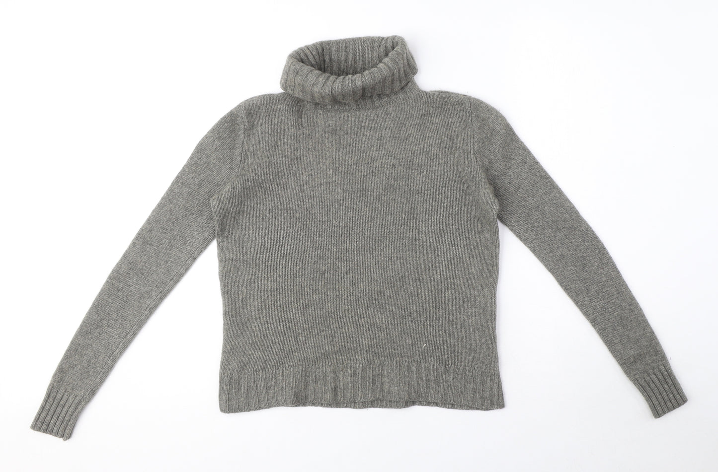 Ralph Lauren Womens Grey Roll Neck Cashmere Pullover Jumper Size M