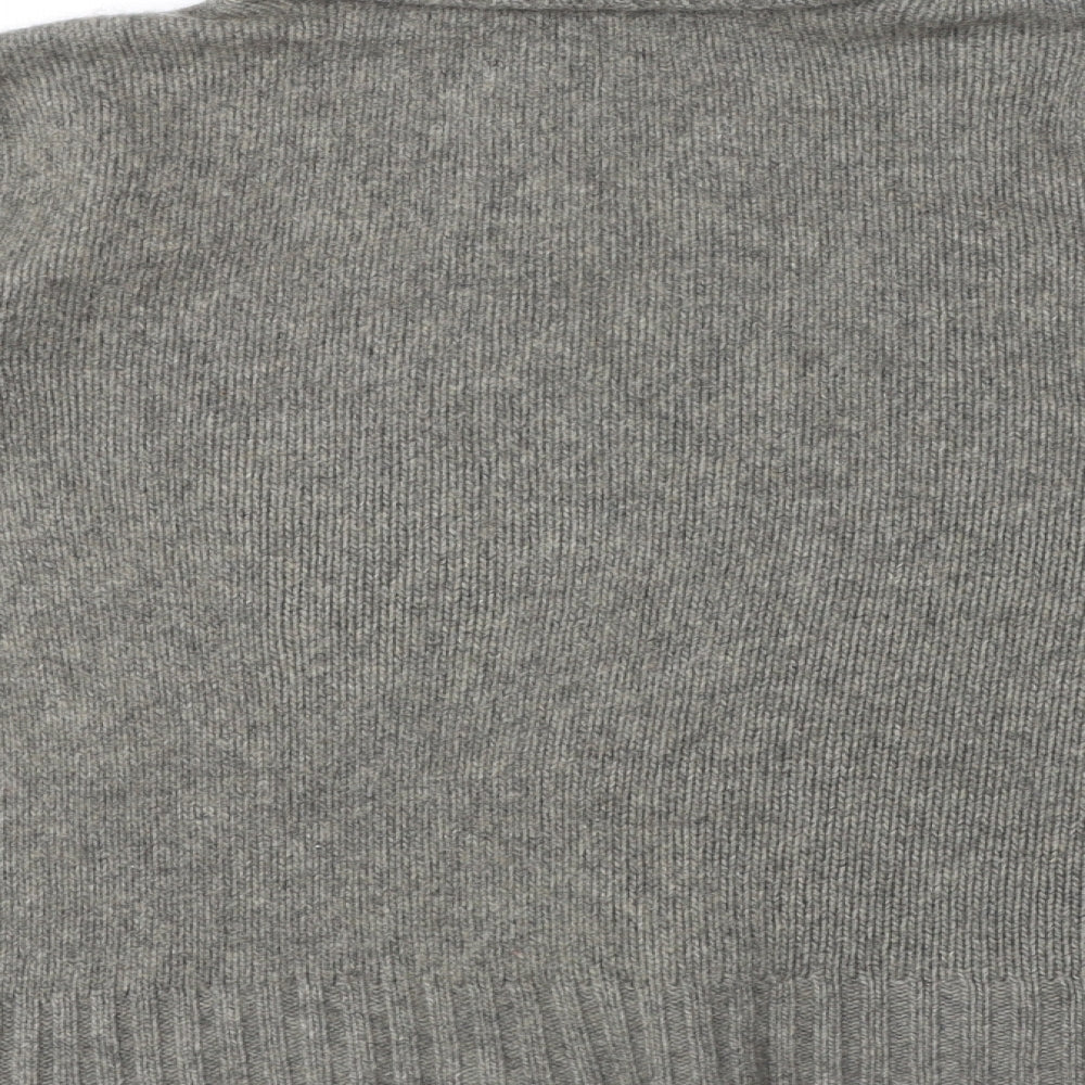 Ralph Lauren Womens Grey Roll Neck Cashmere Pullover Jumper Size M