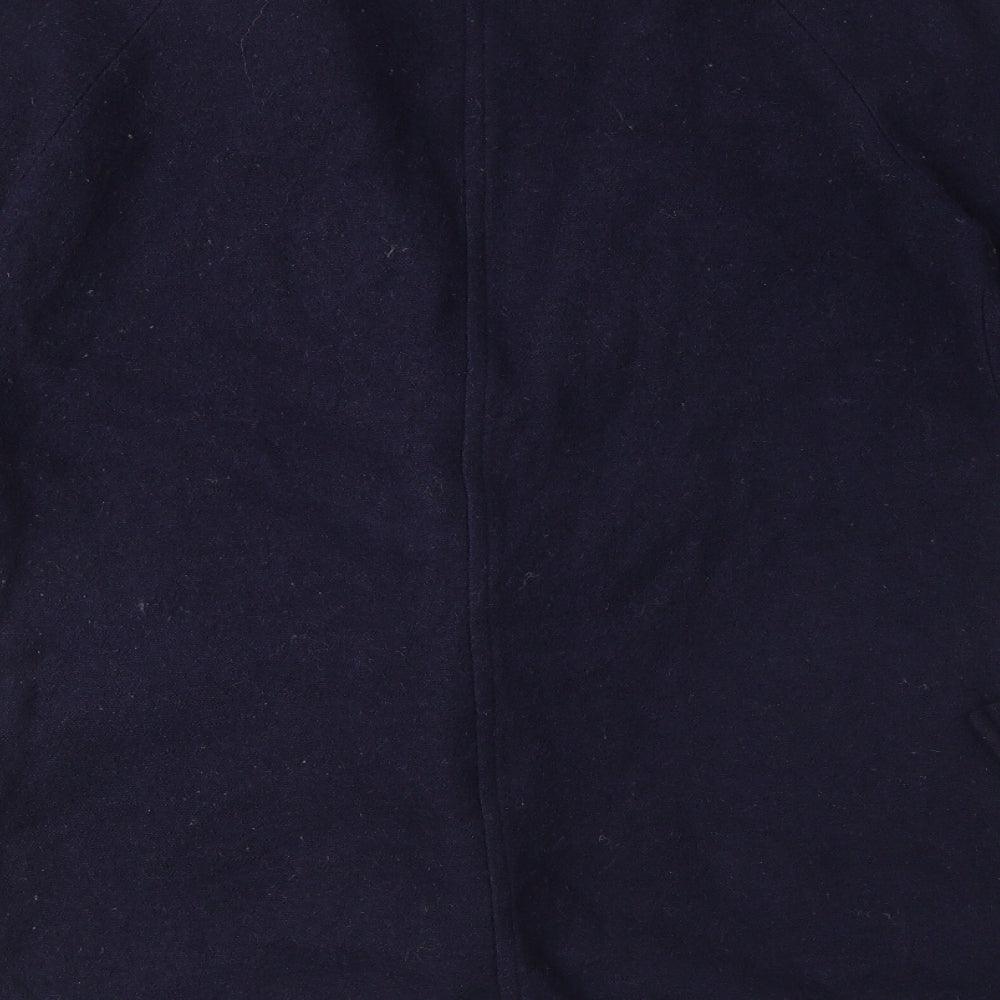KEW Womens Blue Overcoat Coat Size 14 Button