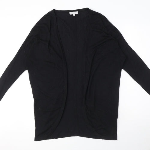 Red Herring Womens Black V-Neck Cotton Cardigan Jumper Size 12