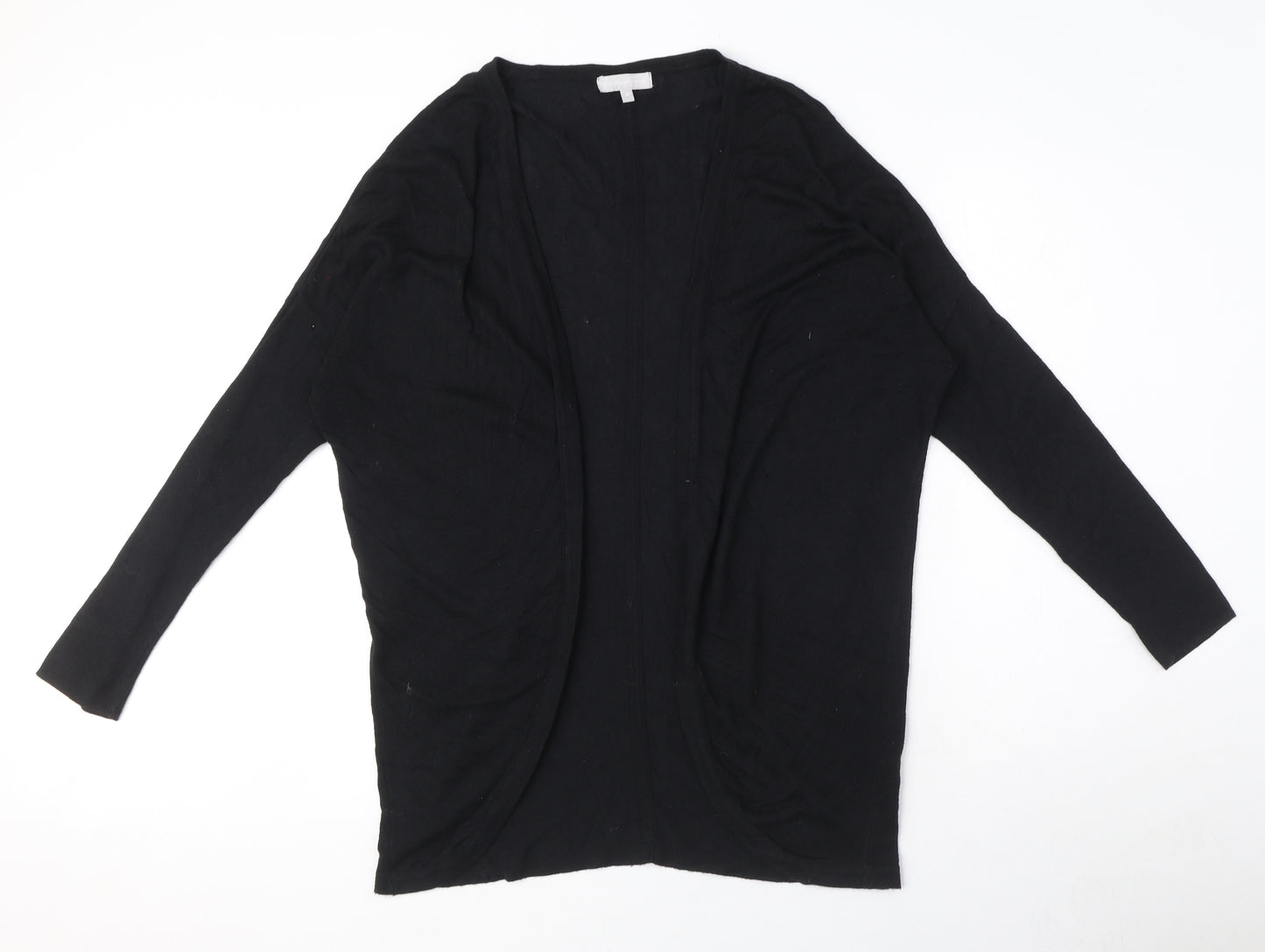 Red Herring Womens Black V-Neck Cotton Cardigan Jumper Size 12