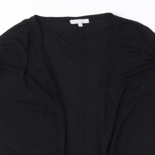 Red Herring Womens Black V-Neck Cotton Cardigan Jumper Size 12